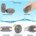 thumbnail image 4 of Stainless Steel Wool Scrubber Sponge Pack of 4 for Removing Tough Dirt, Grease, Oil or Stains from Dishes, Pots, Stovetops, Drip Pan, Cookware, Kitchenware, 4 of 4