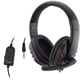 thumbnail image 1 of Reemplazo para PS4 / Computadora 3.5 mm Auriculares con micrófono con cable rojo negro grande Auriculares para juegos Inevent PJ6960-00, 1 of 6