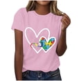 thumbnail image 2 of Aqestyerly T-Shirt de Sensibilisation à l'Autisme pour Femmes Manches Courtes Décontracté Été Col Rond Graphique, 2 of 4