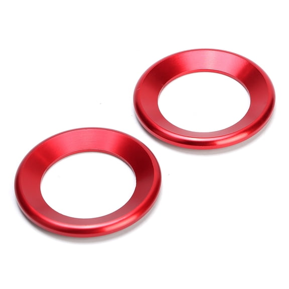Premium Red Aluminum Alloy Audio Speaker Decorative Ring Trim Set for Civic 10th Generation Interior Styling Car Loudspeaker Circle Coils Enhancement 2 Pieces 10 inches / 25.4 cm