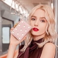 thumbnail image 6 of MINKUROW Wallet for Women,Flower Womens Wallet Card Holder,Small Trifold RFID Blocking Purse,Cute Small Leather Pocket Wallet for Women,Girls,Ladies (Baby Pink), 6 of 6