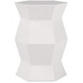 thumbnail image 4 of Safavieh Modern Hexagon Ceramic Decorative Garden Stool, White, 4 of 4