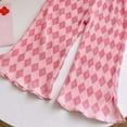 thumbnail image 6 of Cethrio Girls Flare Pants, Stretch Casual Elastic Waist Dance Summer Pants Pink Size 6T, 6 of 6