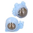 thumbnail image 4 of Bola de hierba gatera con forma de cangrejo y caracol, juguete giratorio interactivo comestible para pared, 2 uds., 4 of 8