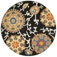 thumbnail image 6 of SAFAVIEH Blossom Danny Floral Wool Area Rug, Charcoal/Multi, 4' x 4' Round, 6 of 8