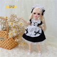 thumbnail image 5 of Muñeca de anime Bjd de 30 cm, conjunto completo, 1/6 Bjd Reborn, Kawaii, para niñas, juguete de bricolaje, cuerpo movible de 23 articulaciones con ropa, falda, sombrero, tocado, 5 of 5