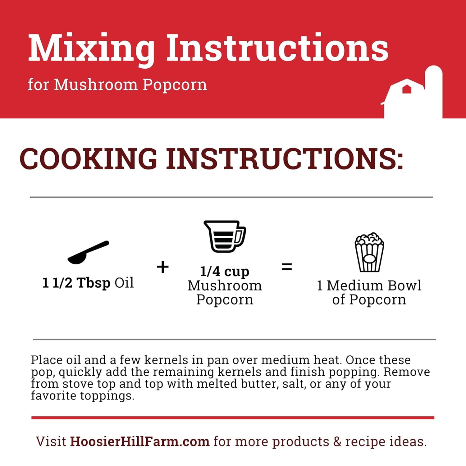 Hoosier Hill Farm Mushroom Popcorn, 4 lb Jar