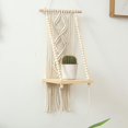 thumbnail image 2 of Estante para colgar en la pared de Macrame, estantería de tapiz tejido a mano para colgar plantas Feliz Sencillez, 2 of 5