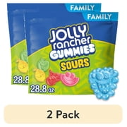 (2 pack) Jolly Rancher Gummies Sours Assorted Fruit Flavored Candy, Family Pack 28.8 oz