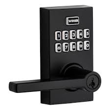 Weiser SmartCode Poignée de Porte d'Entrée Extérieure Électronique Résidentielle Noire Mate/serrure de Porte d'Entrée Sans Clé