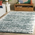 thumbnail image 2 of SAFAVIEH Fontana Danny Abstract Shag Area Rug, Green/Ivory, 5'3" x 7'6", 2 of 7