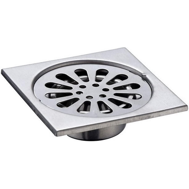 Protectores de drenaje, colador de rejilla de residuos para baño, inodoro, lavandería, jardín, cocina al aire libre (2 unidades, plateado)