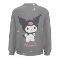 thumbnail image 5 of Kuromi And My Melody Women's Casual Crew Neck Sweatshirt Long Sleeve Pullover Tops, 5 of 8