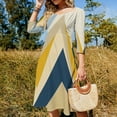 thumbnail image 4 of Abstract Geometric Color Block Art Dress Summer Dresses Woman Street Style Big Size Casual Dress, 4 of 9