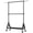 Black, variant on TreGazze 2-Shelf Clothes Rack on Wheels, Portable Rolling Clothing Rack with Shelves, up to 560 lbs, Silver