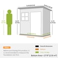 thumbnail image 3 of Outsunny 7' x 4' Metal Outdoor Storage Shed with Window, Lockable Door, 3 of 10