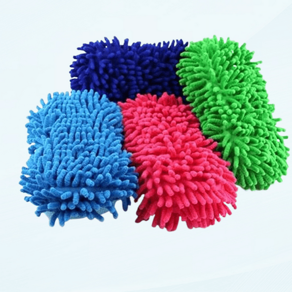 Large Size Microfiber Wash Mitt Car Wash Sponge Brush for Car Cleaning Mitts Tools Scratch-Free Car Washing Gloves Car Wash Accessories Rag Sponge Winter