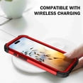 thumbnail image 5 of Dteck for iPhone 16 Plus, 3 in 1 Full Body Rugged Shockproof Slim Hybrid Heavy Duty Hard PC Cover Soft Silicone Rugged Bumper Protective Case, Red, 5 of 5