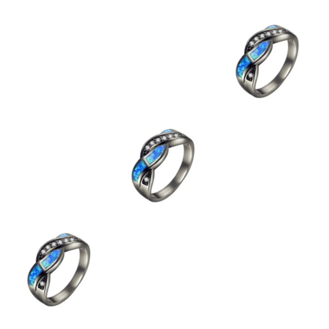Guardoinrt Bague Classique pour Femmes à la Mode et Adaptée à Diverses Occasions de Mariage Bleu 9 3Set