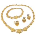 thumbnail image 2 of Women's Hugs & Kisses XOXO Shiny Hearts Charm Jewelry Set - Necklace Set Layered with 18k Real Gold Plated Includes Necklace Bracelet Earrings Ring Set, 2 of 5