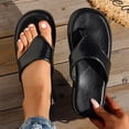 thumbnail image 2 of TAGOLD Women's Slippers,Women's Fashionable Casual Summer Solid Color Round Toe Outerwear Style Thick-Soled Slippers Flat Slippers, 2 of 5