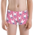 thumbnail image 5 of Yiaed Rabbit Holding Flowers Print Boys' Boxer Briefs Cotton Casual Stretch Comfort Boys Boxers - Kids Boxer Briefs Underwear for Boys (6-18)-X-Small, 5 of 5