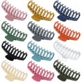 thumbnail image 1 of Paquete de 12 pinzas para el cabello, pinzas para el cabello grandes de 4,3 pulgadas, pasadores elegantes en 12 colores para mujeres, 1 of 5
