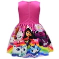 thumbnail image 3 of Gabby Cats Vestido de dibujos animados disfraces niños verano sin mangas Vestido Correa arco princesa Vestido boda fiesta cumpleaños regalo ropa, 3 of 3