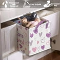 thumbnail image 3 of Cesta de regalo Runtoo Pink Heart Storage para niñas y bebés, 3 of 6