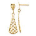 thumbnail image 1 of Boucles d'Oreilles en Or Jaune 14 Carats avec Pendentifs en Éventail Inversé, 1 of 7