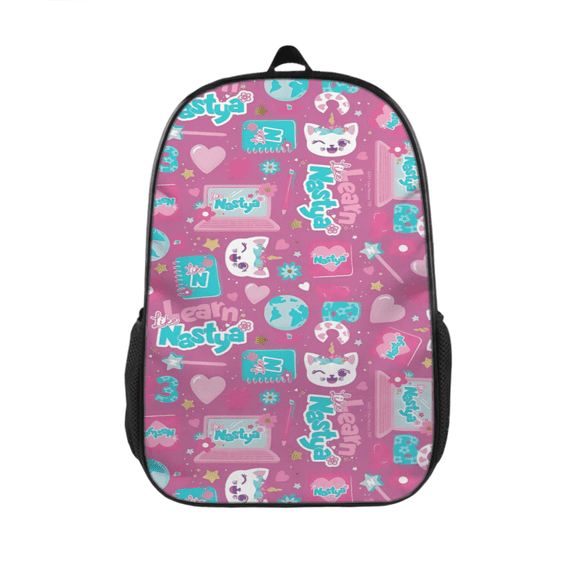 FSMYJJZY Like Nastya Backpack, Elastic Polyester Backpack with Adjustable Straps, Reinforced Base and Side Pockets