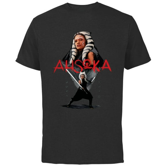 Star Wars Ahsoka Tano Jedi Hero Aurebesh Disney - Short Sleeve Cotton T-Shirt for Adults - Customized-Black