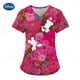 thumbnail image 1 of Medical Worker Nursing Uniform Women Disney Minnie Mickey Mouse Print Nurses Uniform Short Sleeve V-neck Top Working UniformeM Gao Jinjia LED, 1 of 2