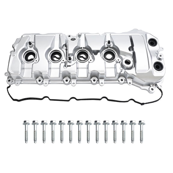 MITZONE Aluminum Valve Cover Compatible with Ford 2015-2021 5.2L Engines 2011-2017 5.0L Engines Left driver side