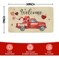 thumbnail image 3 of Valentines Day Door Mat,Valentines Hearts Truck Indoor Outdoor Non-Slip Valentine Doormat,Entryway Front Porch Valentine''s Day Welcome Mat for Entrance Decor,30" x 17", 3 of 6