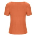 thumbnail image 3 of Plebaso Ribbed Short Sleeve Tops for Women Scoop Neck Slim Basic Tee Summer Trendy Going out Shirts, 3 of 5