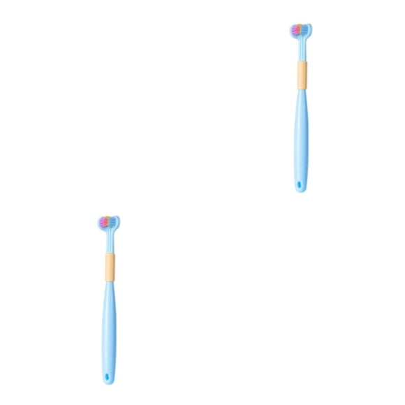 Cepillo de plástico Toystoory de tres cabezas limpieza profunda A22 Azul Cielo Niño 2Conjunto