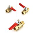 thumbnail image 4 of Interruptor de apagado QWORK 1/4 de latón de alta resistencia con válvula de bola, paquete de 6, 4 of 7