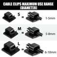 thumbnail image 3 of WANGQ 100 Pcs Adhesive Cable Clips Bulk Wire Holder for Cord Organizer Clips Cable Management Outdoor Light Hooks, 3 of 6