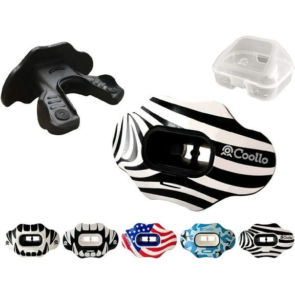 COOLLO Sports Lip Guard Mouthguard MAXX/ Might Football & High Impact Sports Lip Protector Adults & Youth (Strap Included)