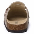 thumbnail image 5 of Comwarm Vegan Suede Clogs for Women Men, Arch Support Leather Mules Potato Sandals Shoes with Cork Footbed, Grey, 5 of 6