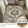 thumbnail image 5 of Dowellia Rugs for Bedroom, 3x5 Rug Ultra Soft Washable Rug, Non Slip Area Rug Indoor Entrance, Stain Resistant Rugs for Living Room Bedroom, Vintage Home Decor Area Rugs, Black, 5 of 6