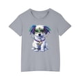 thumbnail image 1 of RXIRUCGD 2025 Vêtements d'Été pour Enfants T-shirt Imprimé Mode Mignon Col Rond Manches Courtes, 1 of 5
