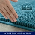 thumbnail image 5 of Subrtex Luxury Chenille Bathroom Rug Extra Soft and Absorbent Shaggy Rugs (Stone Blue,24"*60"), 5 of 8