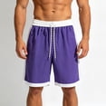 thumbnail image 5 of GSPCLAM Mens Shorts Color Block Lightweight Shorts for Cruise Party, Summer Breathable Drawstring Shorts with Pockets, 5 of 5