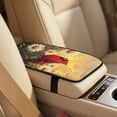 thumbnail image 3 of Xoenoiee Cardinal Daisy Print Car Accessories Set of 5, PU Leather Car Seats Cover Protector, Seatbelt Cover, Auto Armrest Cover Protector for Most Vehicle, SUV, Truck, 3 of 7