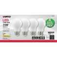 thumbnail image 2 of Satco Nuvo 75W Equivalent Warm White A19 Medium Frosted LED Light Bulb (4-Pack), 2 of 9