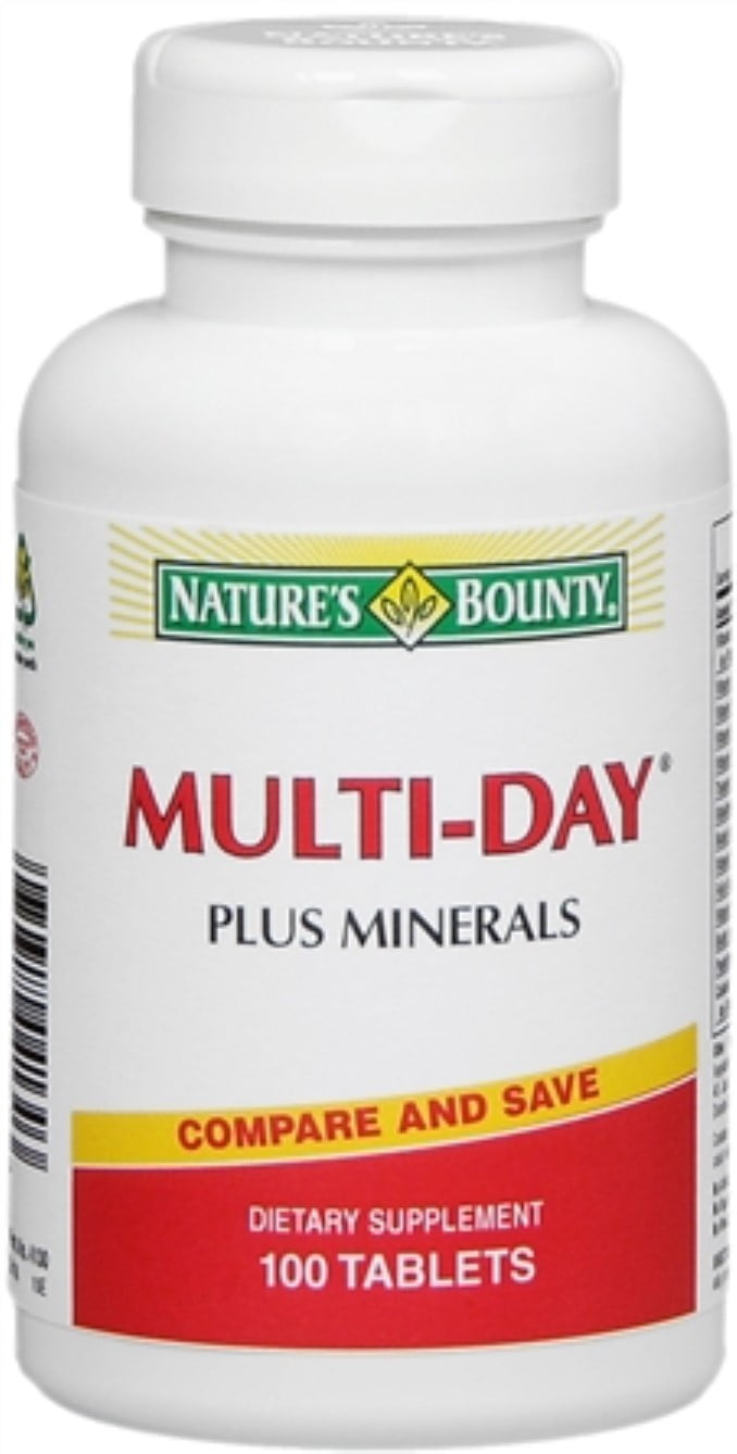 Nature's Bounty MultiDay Plus Minerals Tablets 100 Tablets