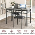 thumbnail image 2 of Yiwa Dining Table Set for 4, Compact Kitchen Table and 4 Chairs, 5-Piece Kitchen Table Set, Space-Saving Design for Small Space, Dining Room, Apartment, 2 of 5