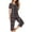 Wine, variant on Juslio Ladies Pajamas Print Homewear Fashion Plaid Crewneck Tops and Capris 2 Piece Matching Pajamas Sets L
